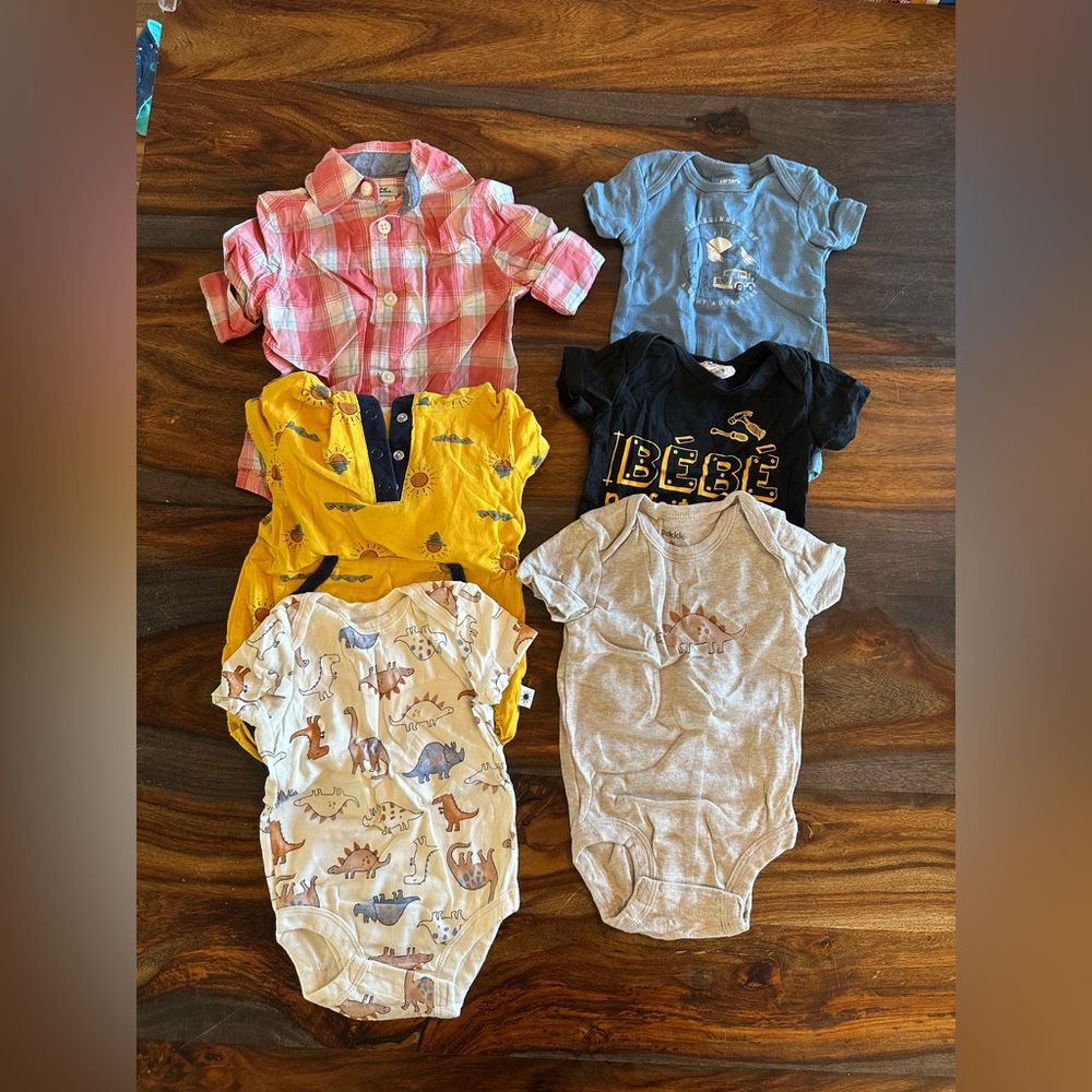 Assorted Baby Onesies and Shirt Set